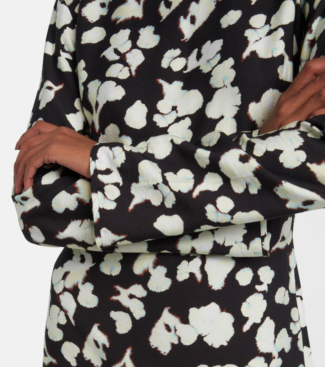 PS Waverly Floral-Print Belted Rayon-blend Jersey Midi Dress