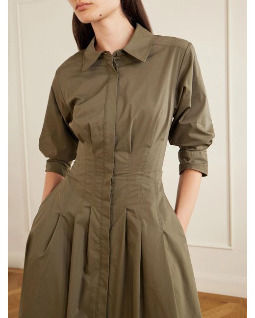 (PART 2/2) SK Jazz Pintuck Cotton-blend Midi Dress