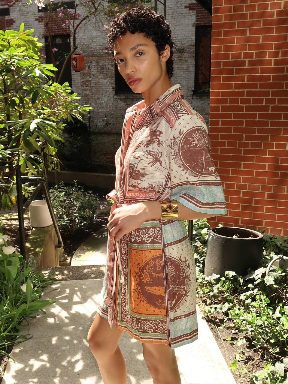 ALM Alberta Linen Mini Dress Shirtdress