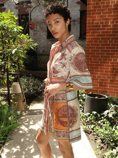 ALM Alberta Linen Mini Dress Shirtdress
