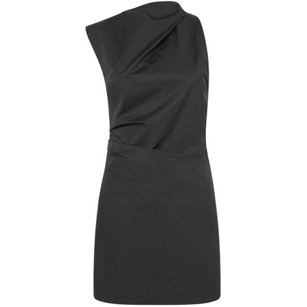 SA Asymmetric Tuck Mini Dress