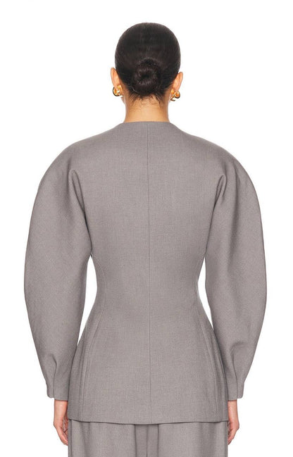 HS The Curvilinear Viscose-Wool Tailored Blazer