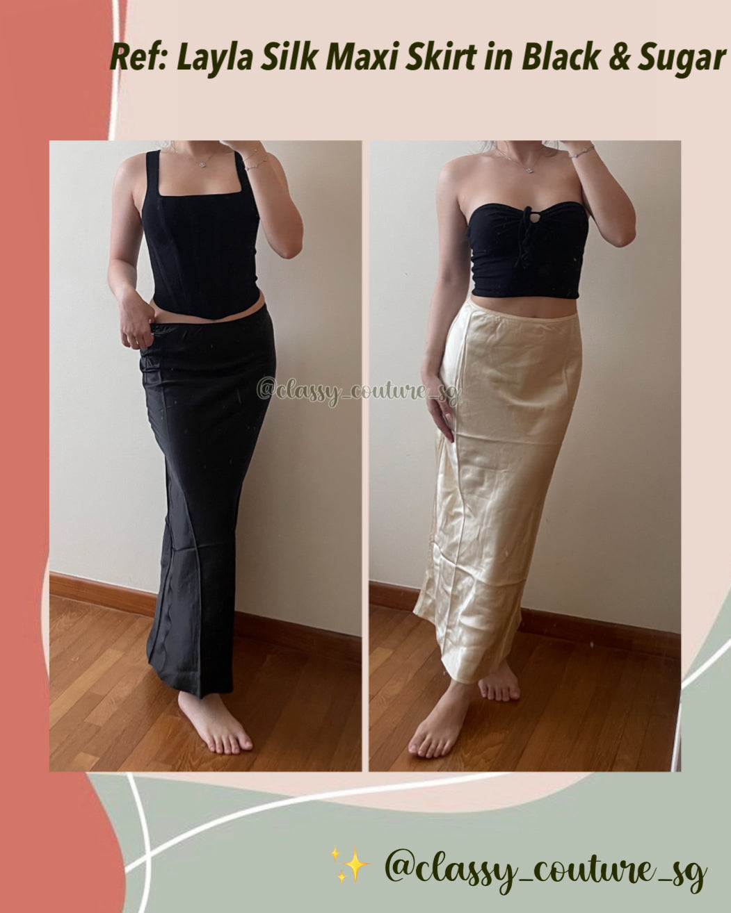 Ref Layla Silk Maxi Skirt