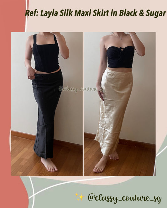 Ref Layla Silk Maxi Skirt