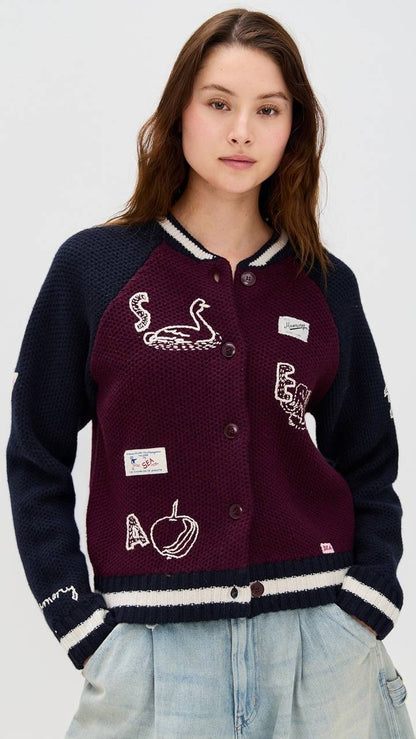 SE Archer Varsity Knit Cardigan
