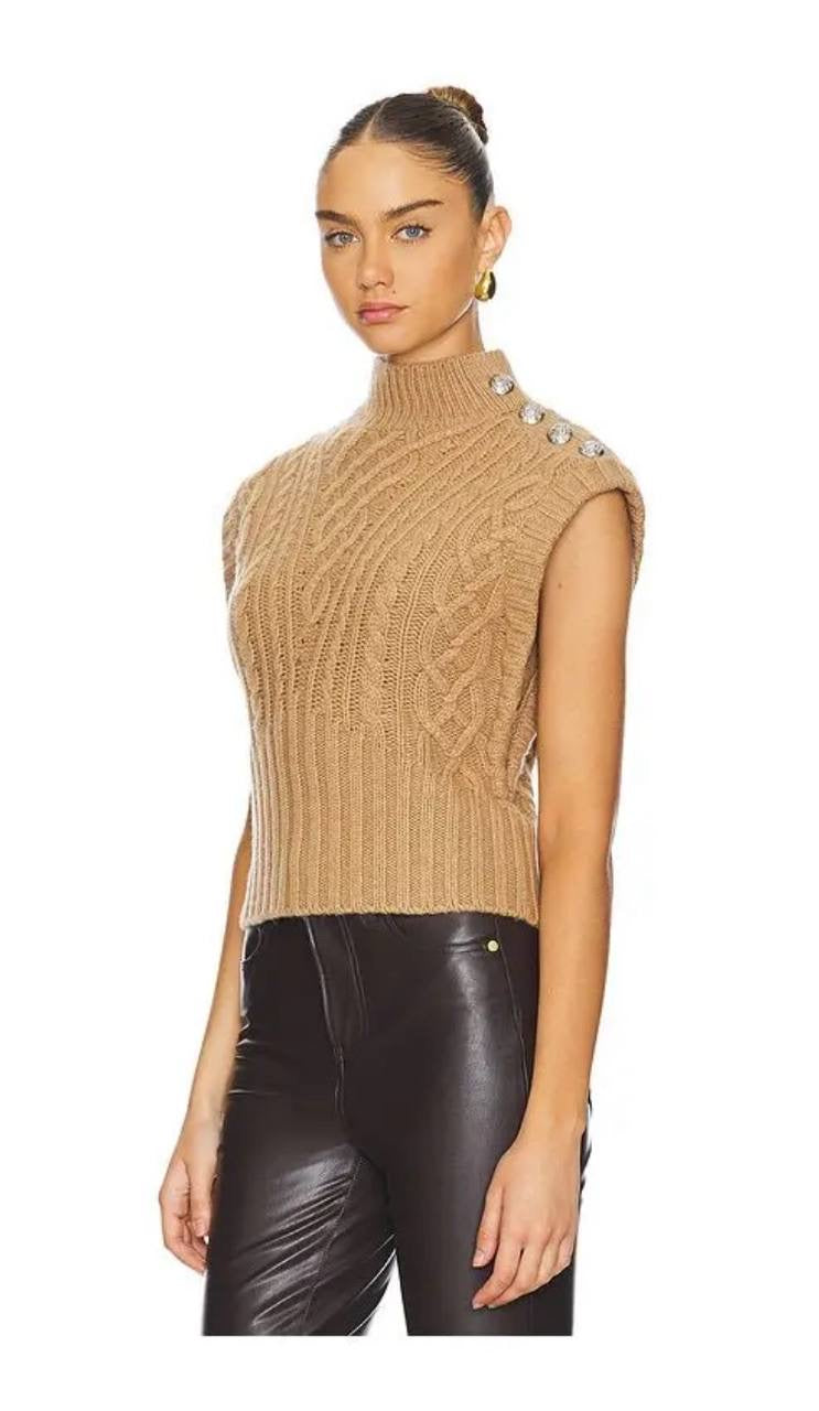 VB Holton Wool Cable Knit Vest