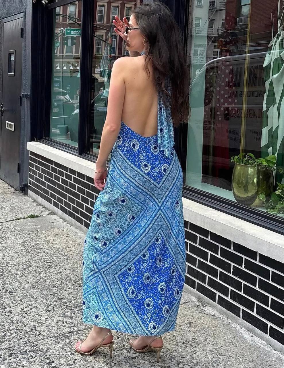 RX Maura Printed Halterneck Dress