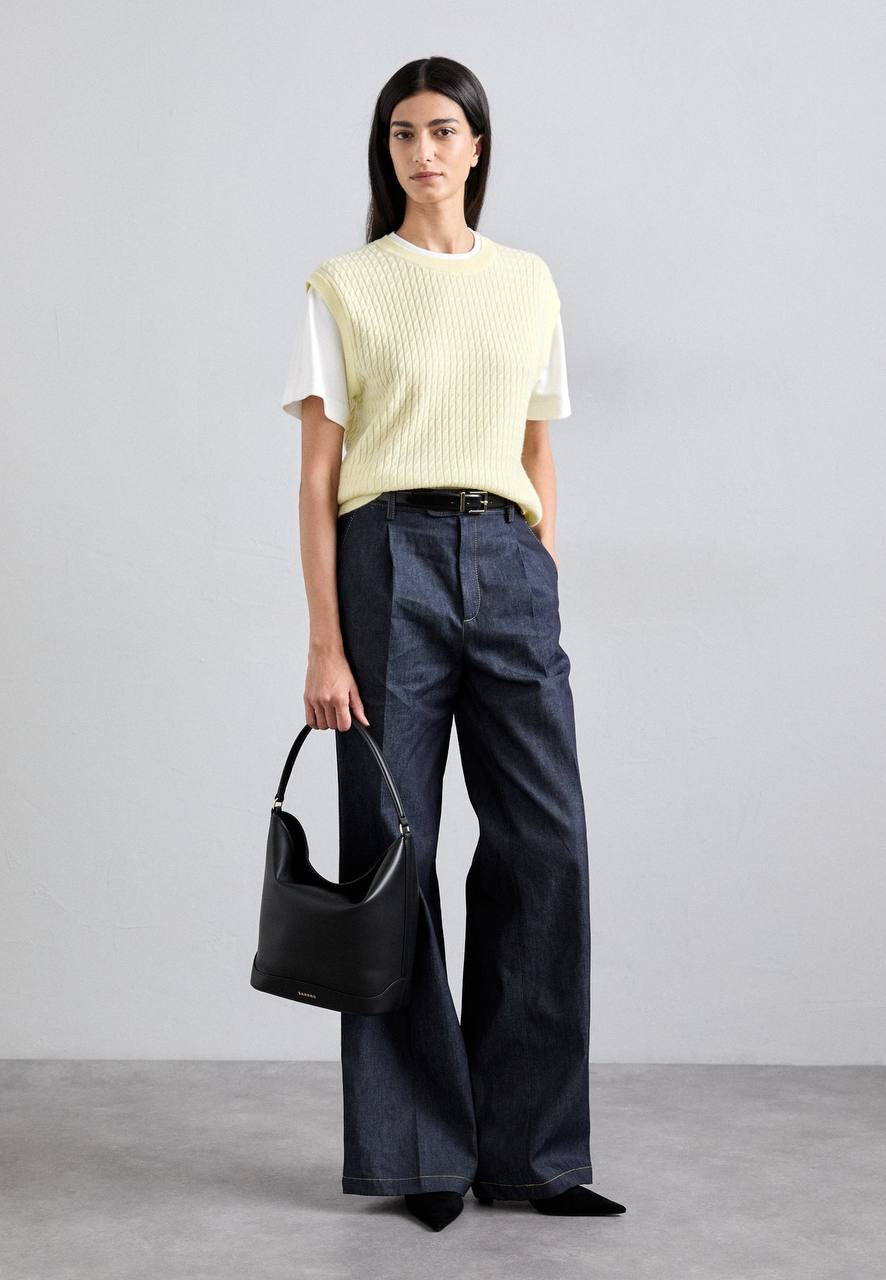 SD Layered Short-Sleeved Knitted Jumper