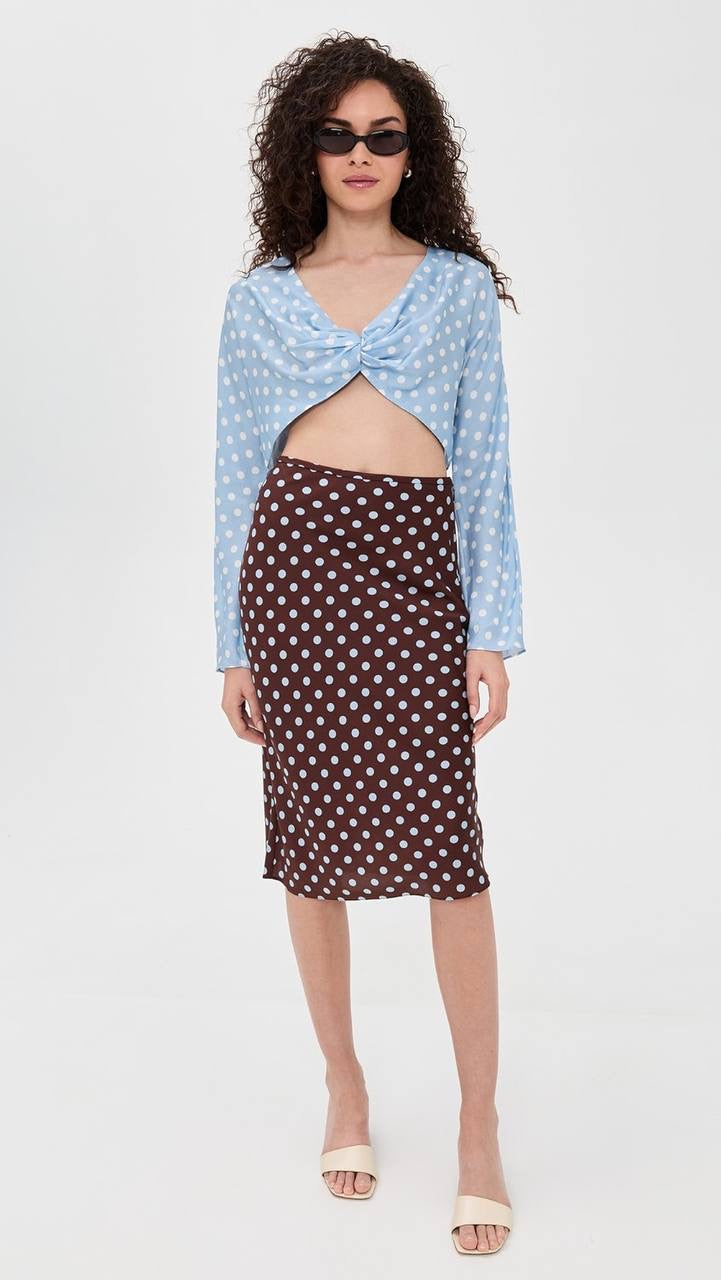 PSE Tillie Long Sleeve Viscose-blend Twist Top