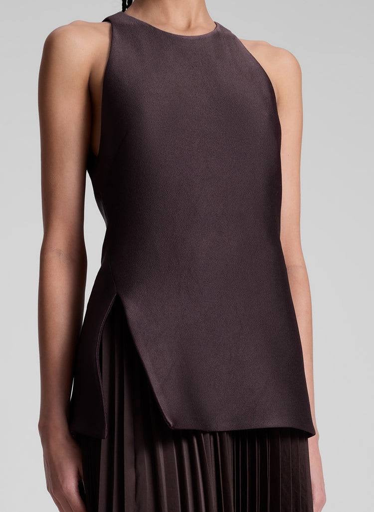 ALC Willow Sleeveless Pleated Midi Dress