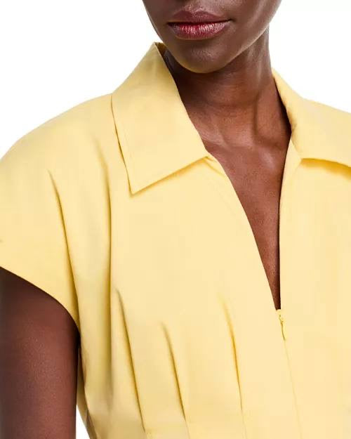 SK Yellow Lirinne Bubble Cotton-blend Mini Dress