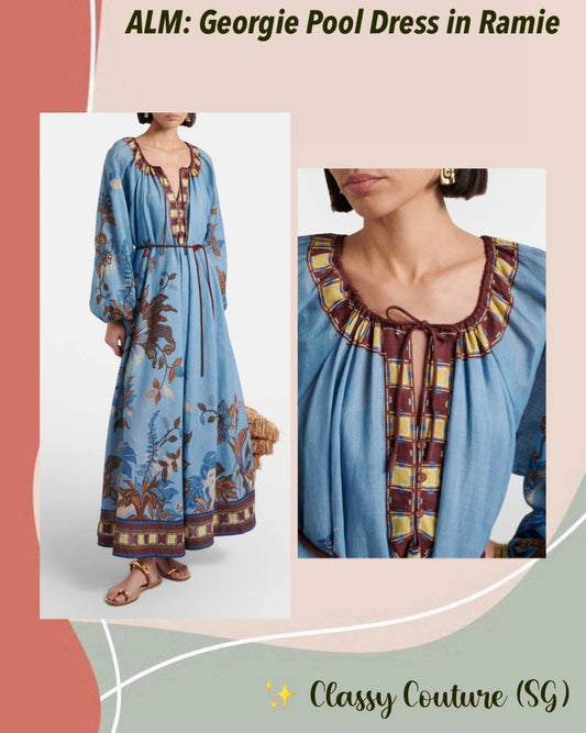 ALM Georgie Pool Ramie Midi Dress