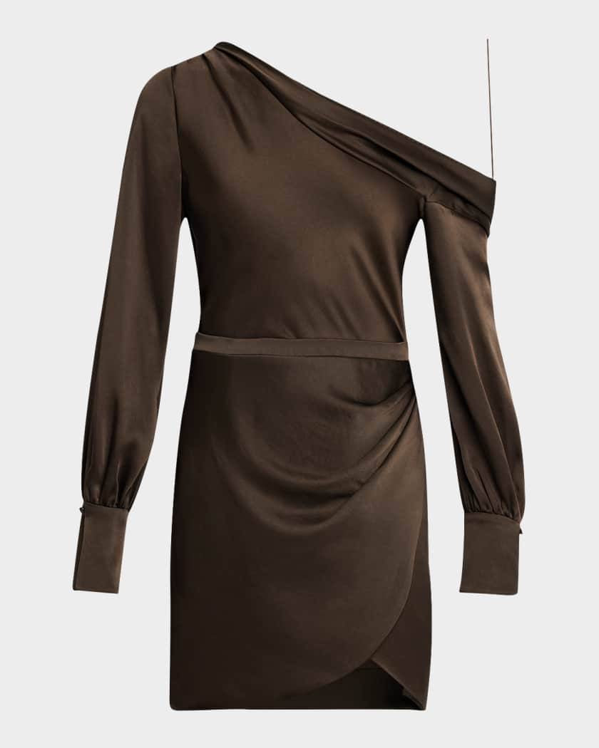 SK Cameron Draped One Shoulder Mini Dress