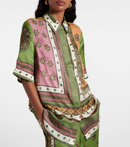 ALM Contina Printed Shirt | Pants | Jacquard Viscose Set