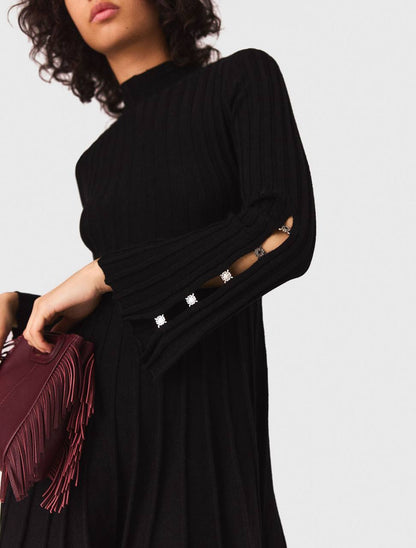 MJ High-Neck Short Skater Dress