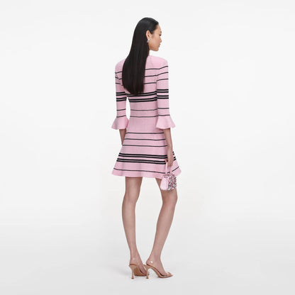 SP Pink Stripe Knit Mini Dress