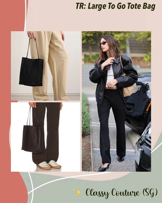 TR To Go Large Nubuck Leather Tote Bag