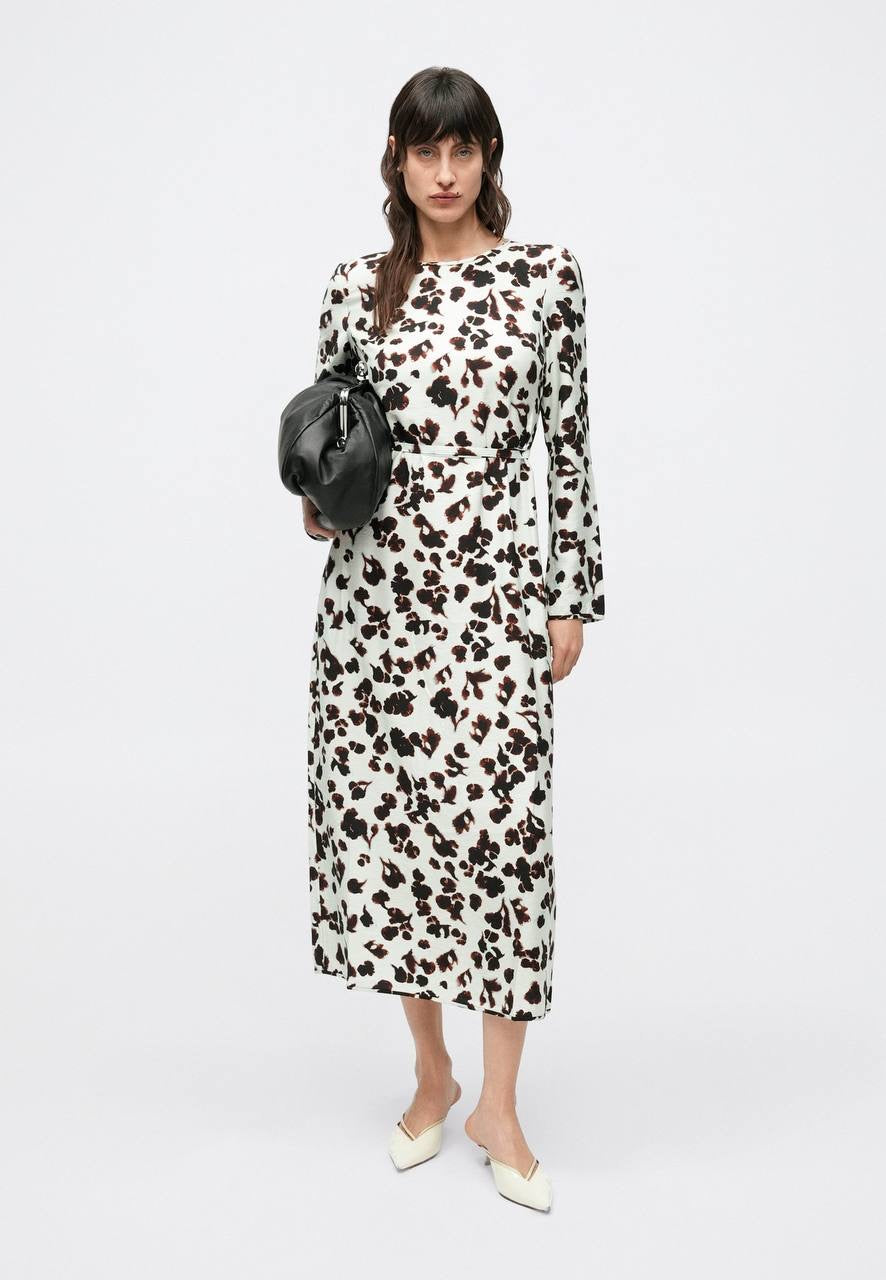 PS Waverly Floral-Print Belted Rayon-blend Jersey Midi Dress
