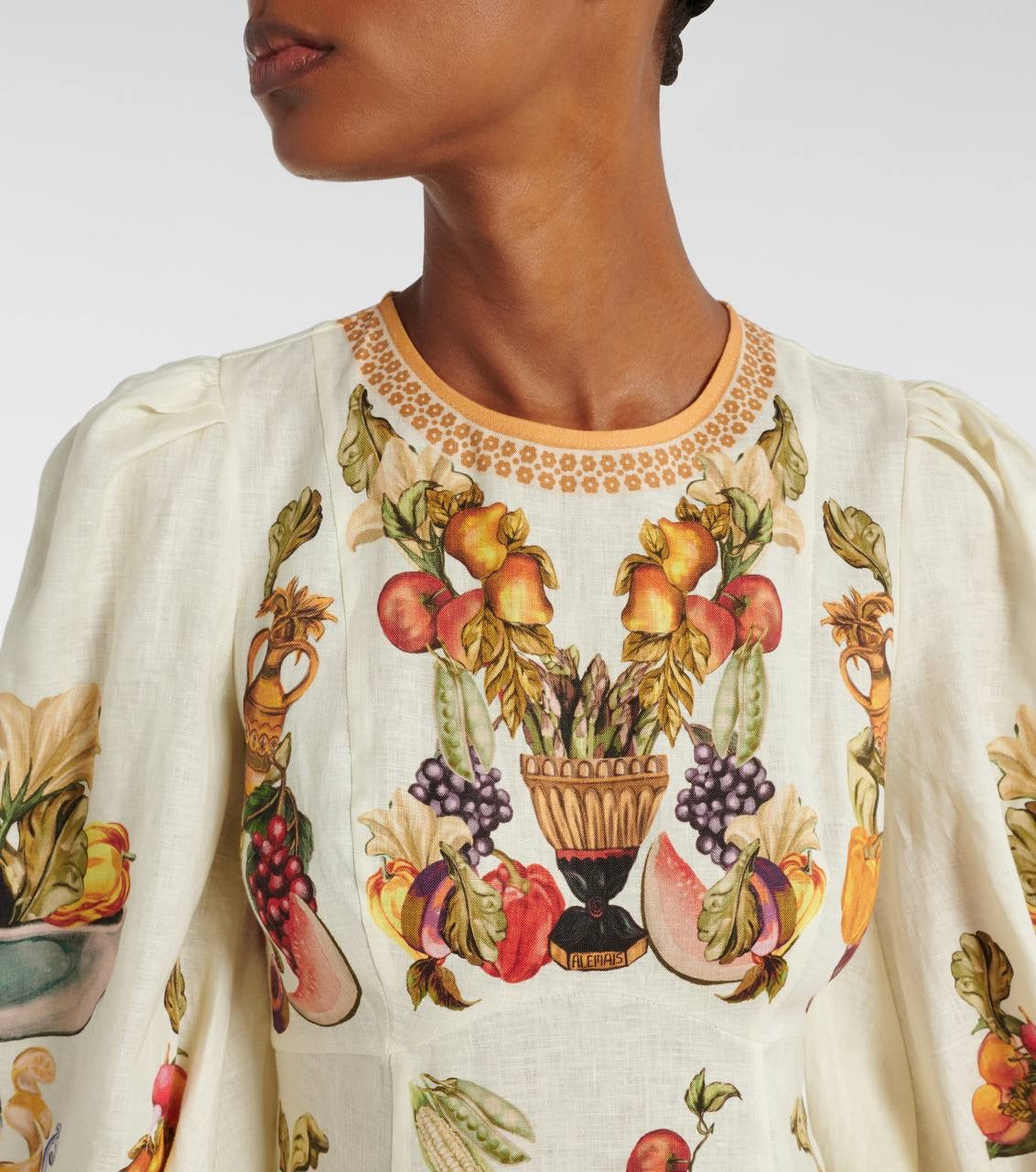 ALM Mercado Long Sleeved Linen Midi Dress