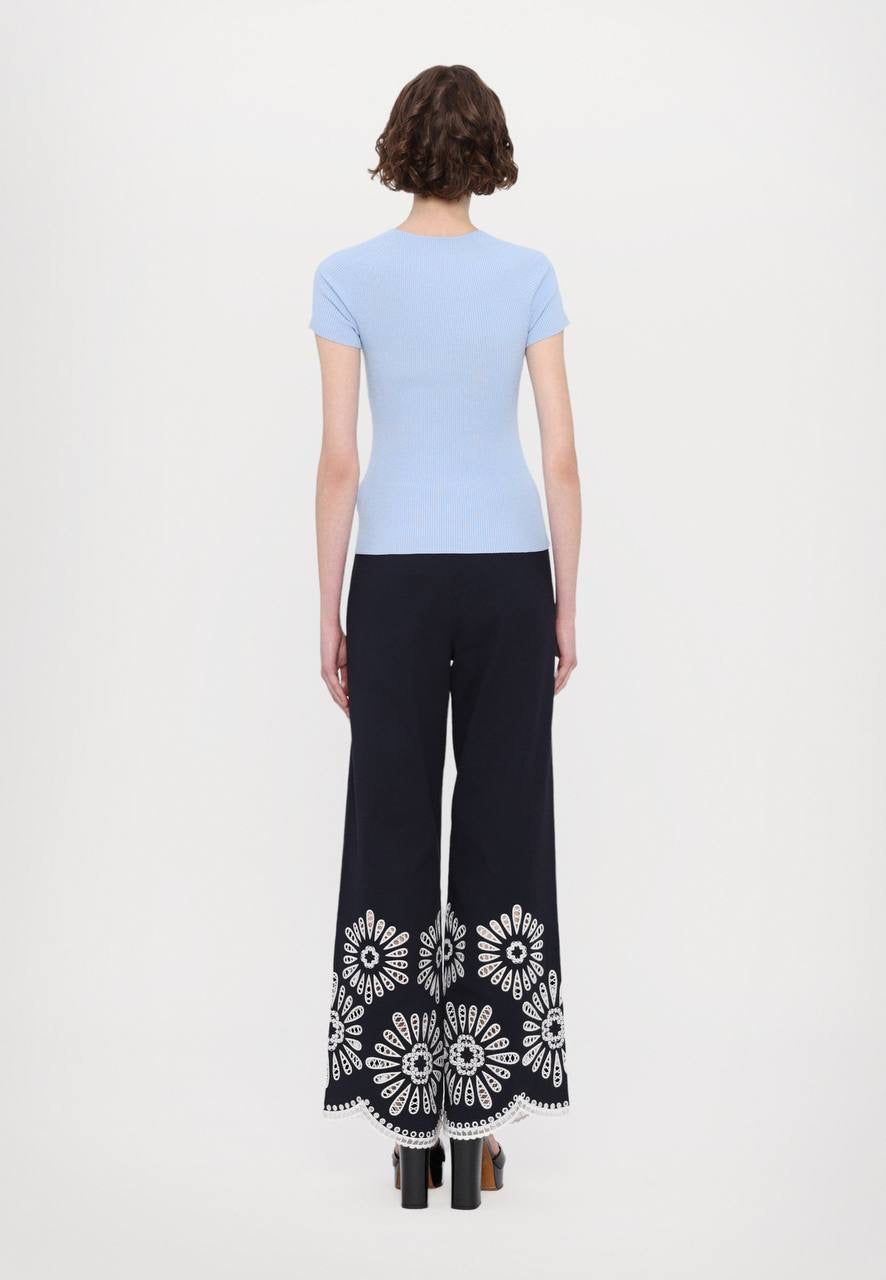 MJ Moka Rib Knit Sweetheart Shirt Top