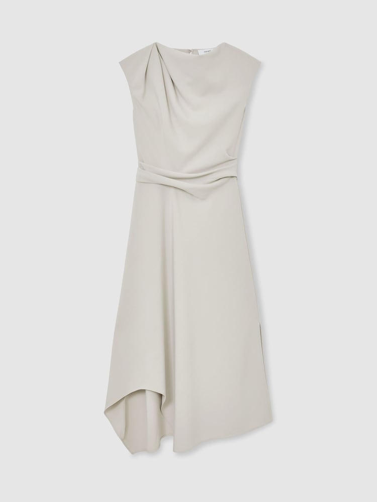 PETITE/REGULAR! RS Camilla Gathered-Detail Viscose-blend Draped Midi Dress
