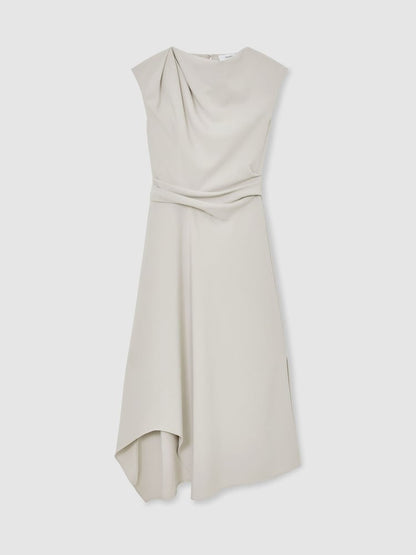PETITE/REGULAR! RS Camilla Gathered-Detail Viscose-blend Draped Midi Dress