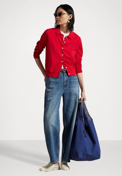 RL Polo-Collar Cotton-blend Buttoned Cardigan