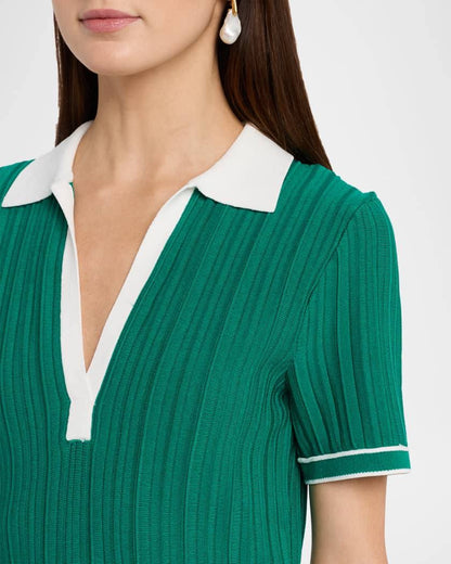 SK Page Knit Polo Mini Dress