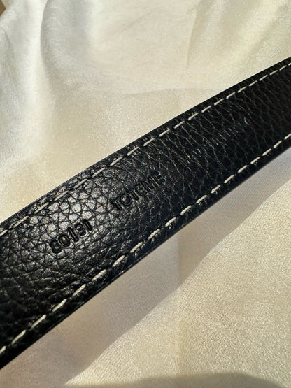 Tot Slim grained-leather trouser belt