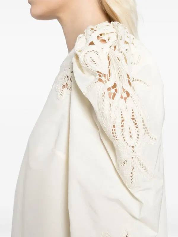 UJ Aura Cotton-silk Puff Long Sleeve Blouse