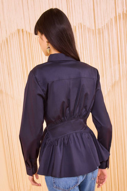 UJ Juna Long Sleeve Peplum Blouse Top