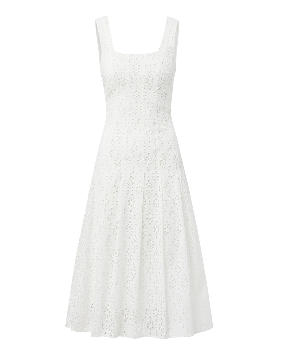 VB Jolie Cotton Eyelet Midi Dress