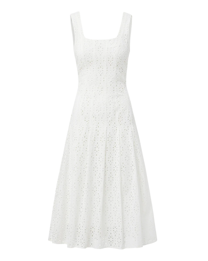 VB Jolie Cotton Eyelet Midi Dress