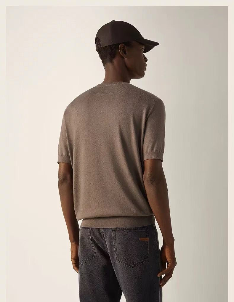 TOP PICK!! ZN Men's Cotton Knitted T-Shirt