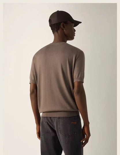 TOP PICK!! ZN Men's Cotton Knitted T-Shirt