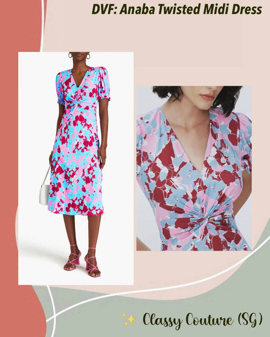 DVF Anaba Twisted Midi Dress