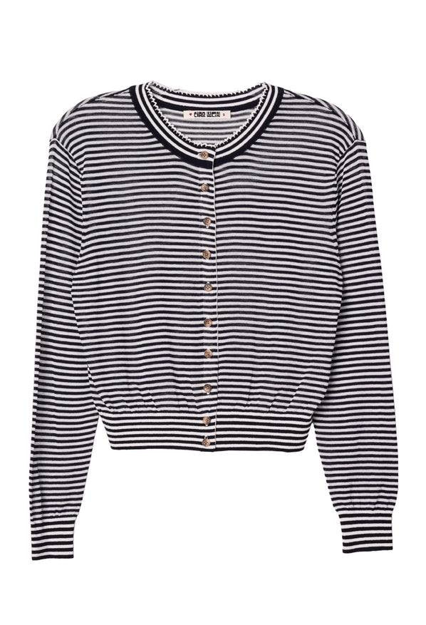 CL Hydra Stripe Cotton-blend Cardigan