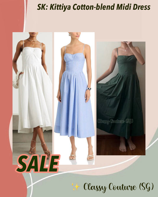 SALE! SK Kittiya Cotton-blend Midi Dress