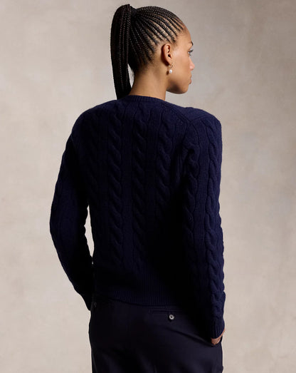 RL Cable Knit Wool Cashmere Cardigan