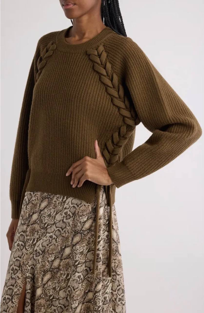 IM Noelia Whipstitch Merino Wool Sweater