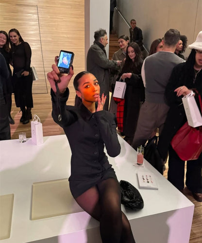 HS The Little Lady Long Sleeve Mini Dress in Black