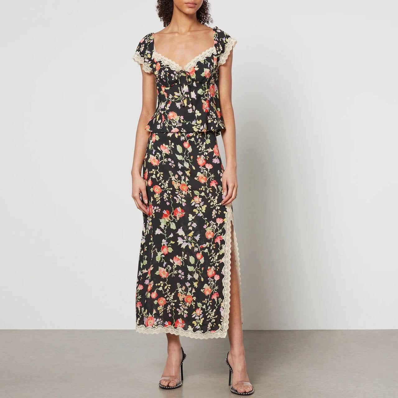 RX Rosella Lace Viscose Trim Top
