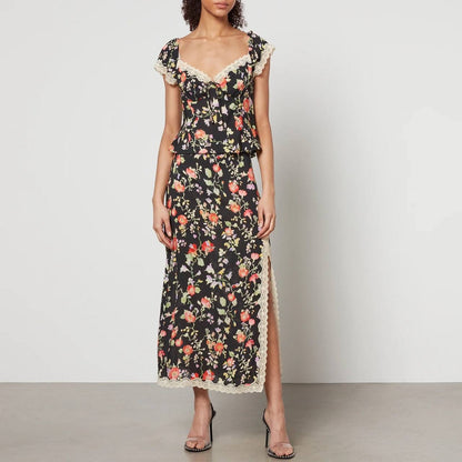 RX Rosella Lace Viscose Trim Top