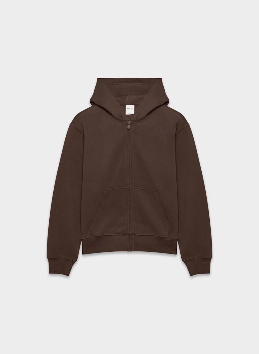 8 Colors! ARZ Cozy Sweatfleece Perfect Zip Cotton-blend Hoodie Jacket