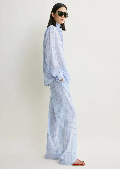 3 Colors! TOT Monogram Sheer Cotton-blend PJ Top | Shorts | Pants | Set