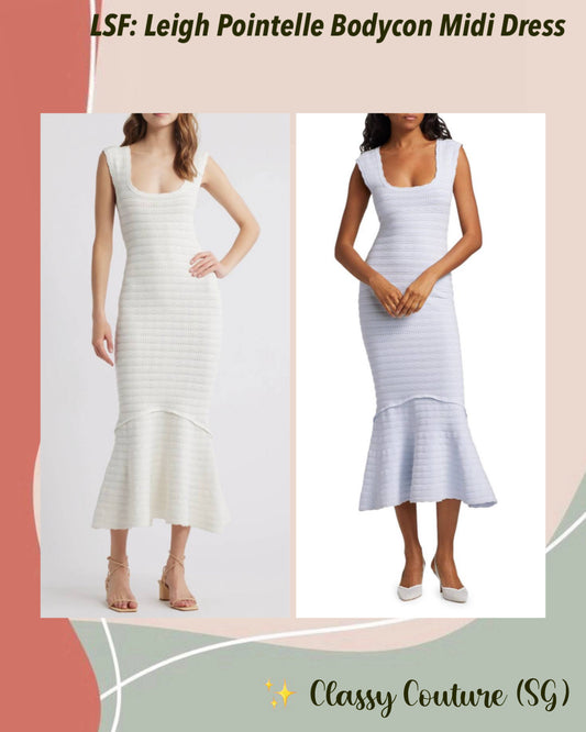 LSF Leigh Pointelle Bodycon Midi Dress