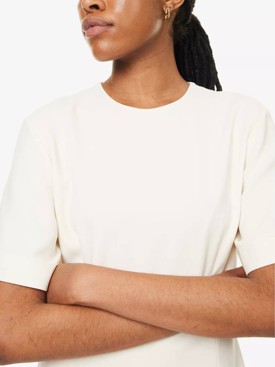 TH T-Shirt Mini Dress in Admiral Crepe