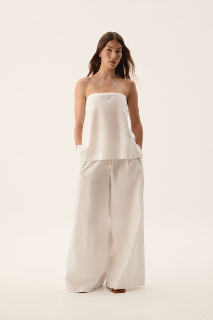AJ Airlie Linen-Cotton Relaxed Pants