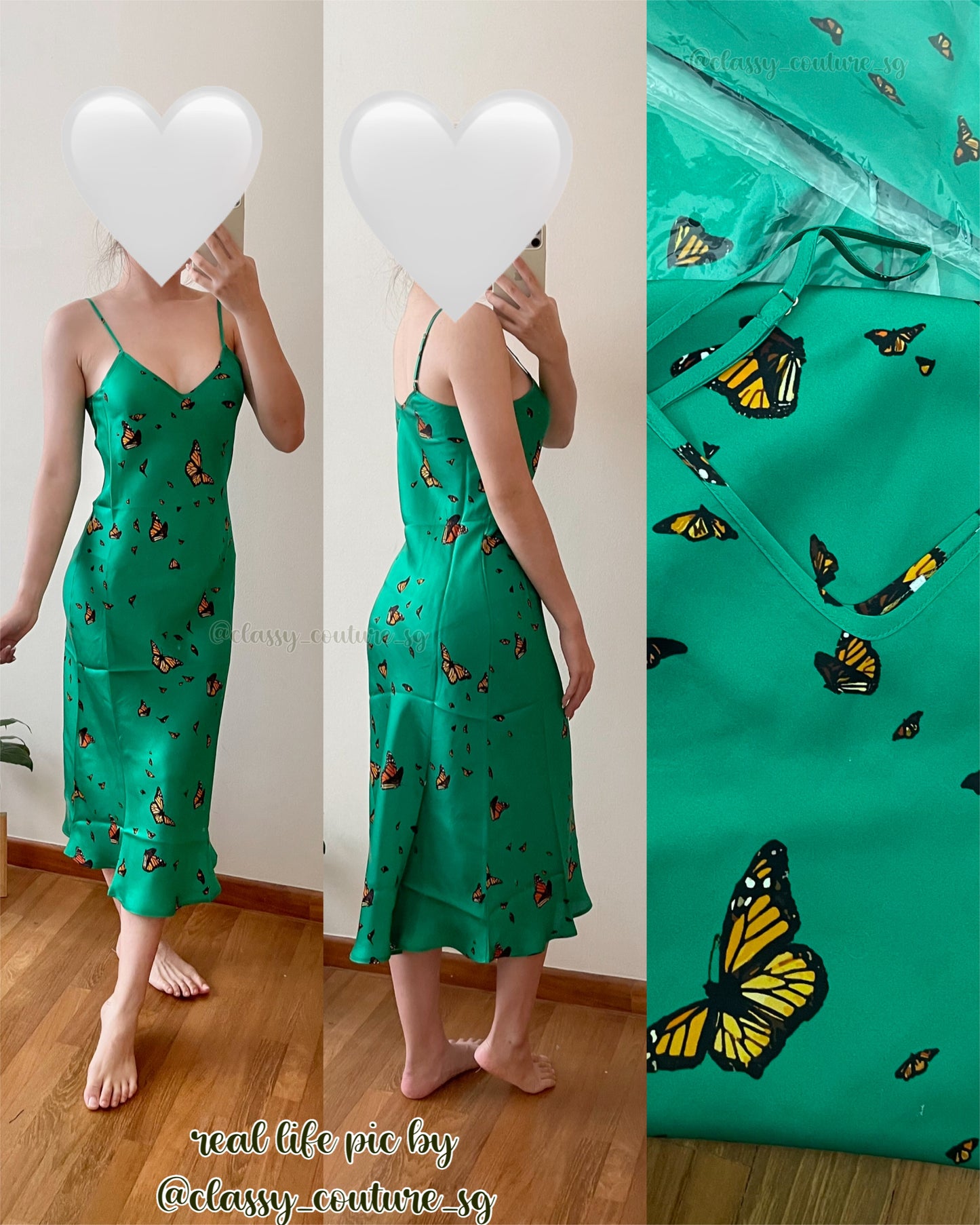 (PART 1/2) SL 90s Silk Slip Midi Dress Animal Prints: Swans, Grass Monarch Butterfly, Lemur Matisse