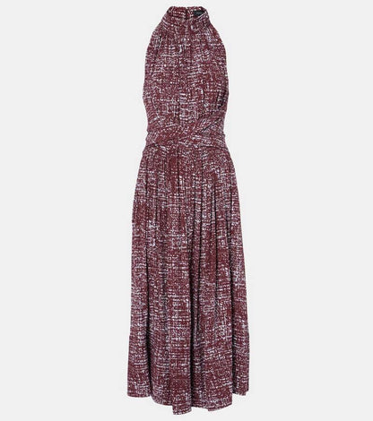 PS Lola Twist Front High Neck Sleeveless Vicose Crepe Midi Dresss